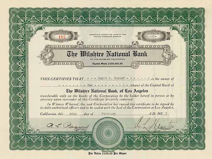 Wilshire National Bank