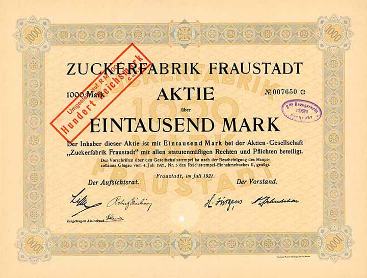 Zuckerfabrik Fraustadt
