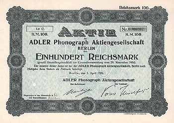 Adler Phonograph AG