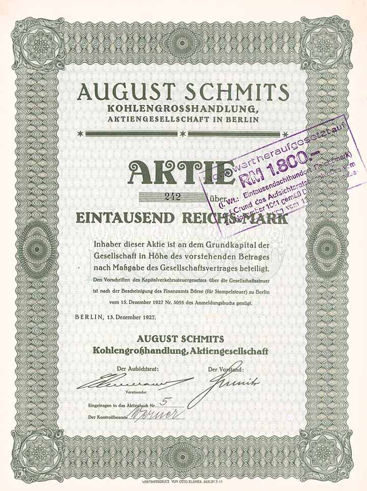 August Schmits Kohlengroßhandlung AG