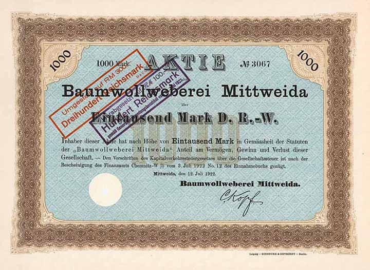 Baumwollweberei Mittweida