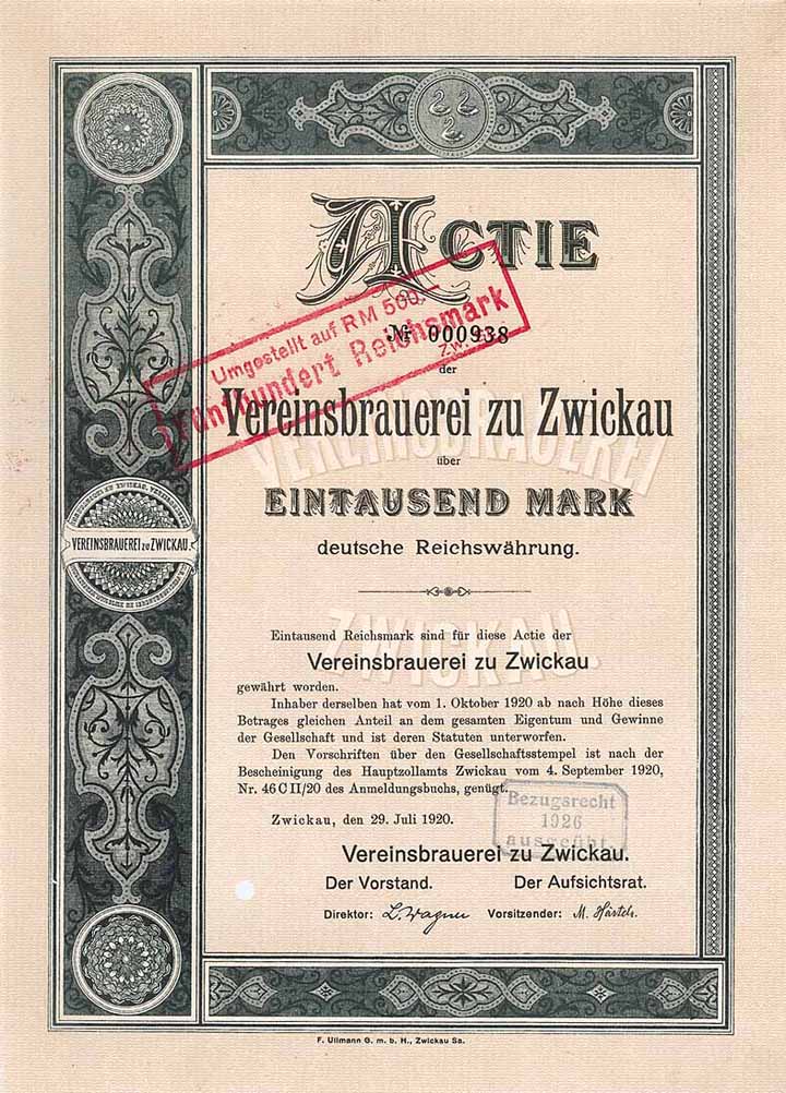 Vereinsbrauerei zu Zwickau
