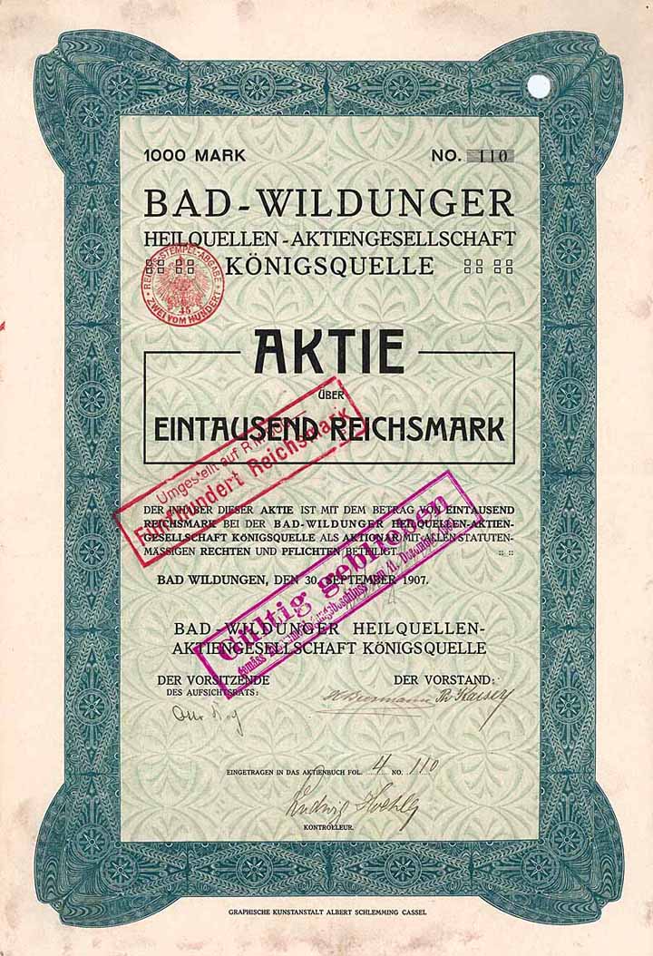 Bad-Wildunger Heilquellen-AG Königsquelle