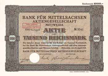 Bank für Mittelsachsen AG