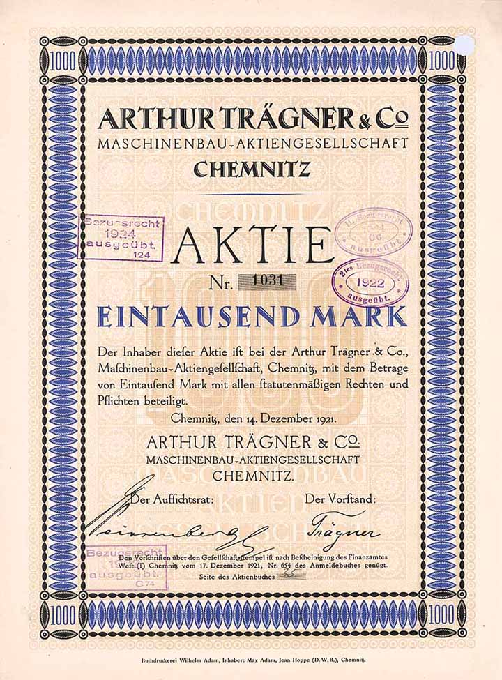 Arthur Trägner & Co. Maschinenbau-AG