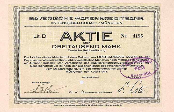 Bayerische Warenkreditbank AG