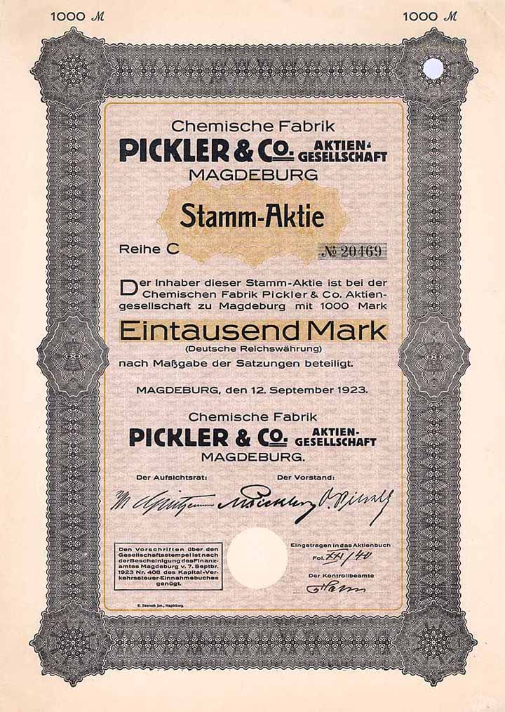 Chemische Fabrik Pickler & Co. AG