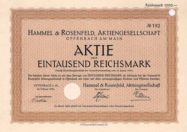 Hammel & Rosenfeld AG