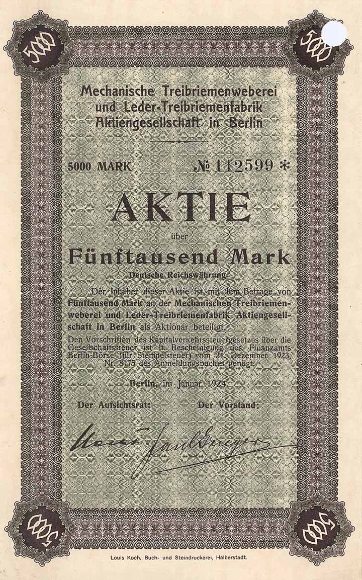 Mechanische Treibriemenweberei und Leder-Treibriemenfabrik AG