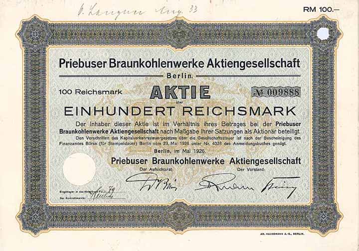 Priebuser Braunkohlenwerke AG