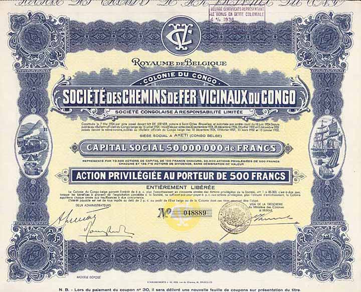 Soc. de C.d.F. Vicinaux du Congo