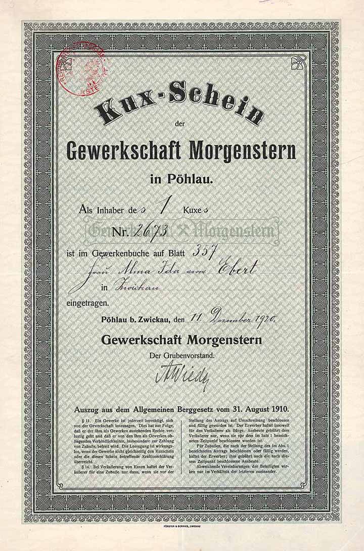 Gewerkschaft Morgenstern