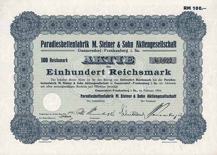 Paradiesbettenfabrik M. Steiner & Sohn AG