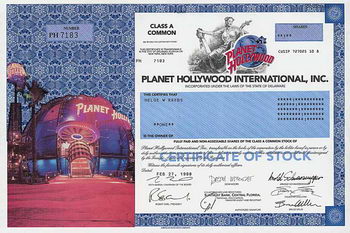Planet Hollywood International Inc., Version III