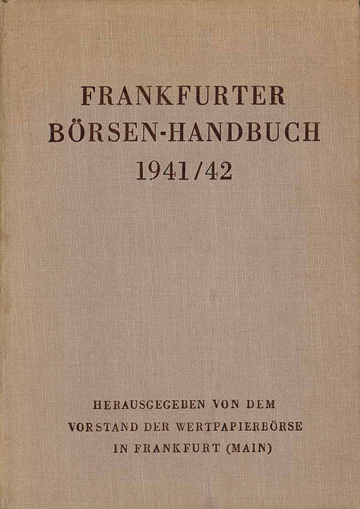 Frankfurter Börsen-Handbuch 1941/42