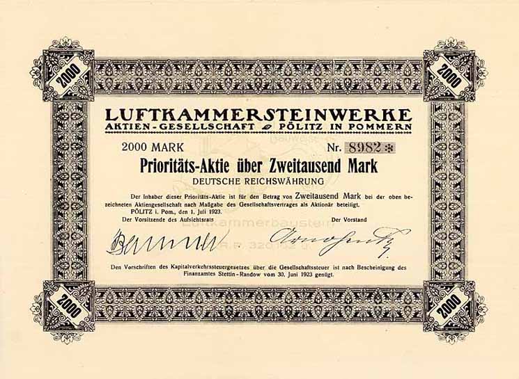 Luftkammersteinwerke AG