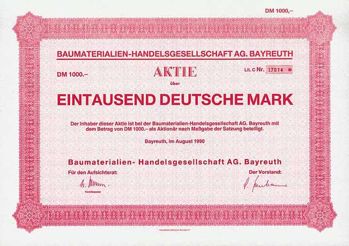 Baumaterialien-Handelsgesellschaft AG