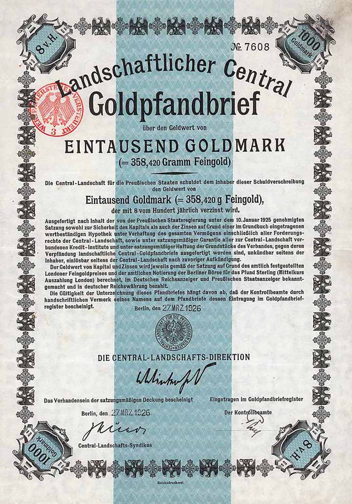 Central-Landschaft für die Preußischen Staaten