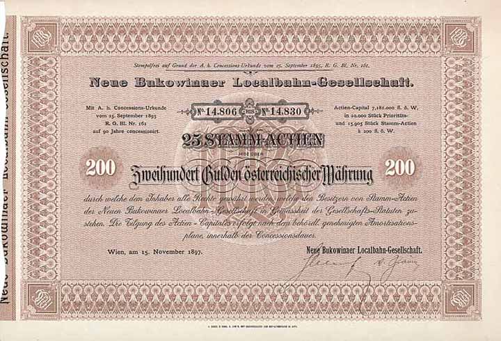Neue Bukowinaer Localbahn-Gesellschaft