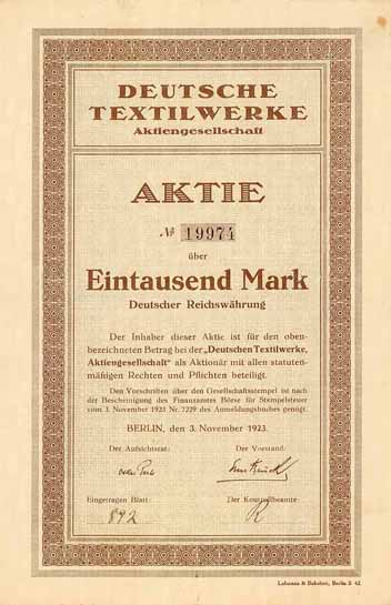 Deutsche Textilwerke AG