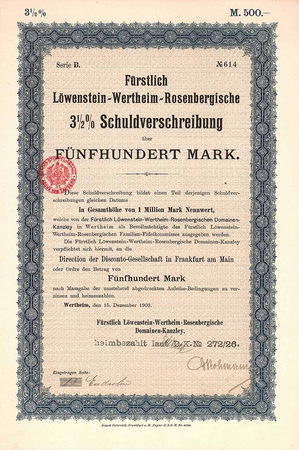 Fürstlich Löwenstein-Wertheim-Rosenbergische Domainen-Kanzley