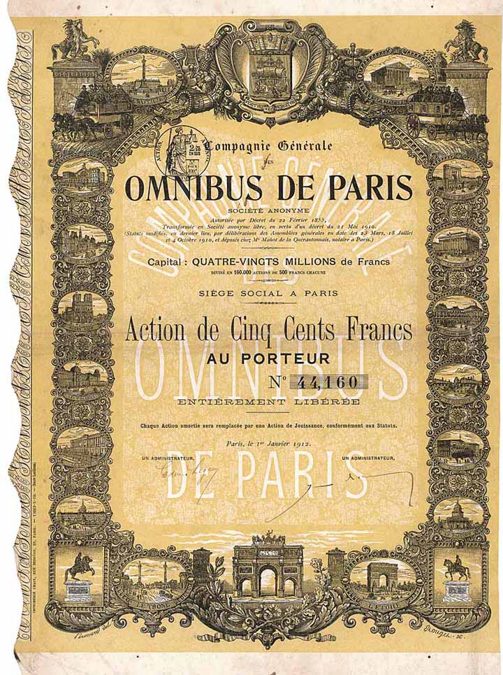 Cie. Gén. des Omnibus de Paris S.A.