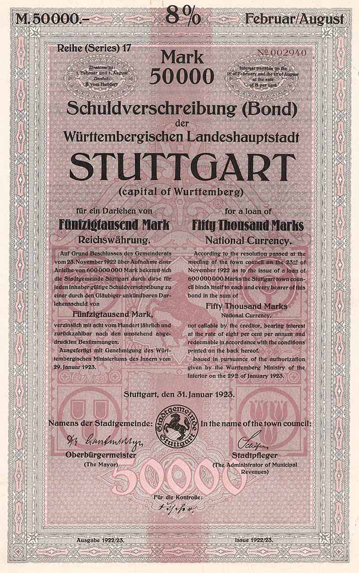 Württembergische Landeshauptstadt Stuttgart