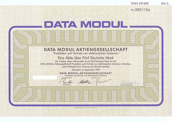 Data Modul AG Produktion und Vertrieb elektronischer Systeme