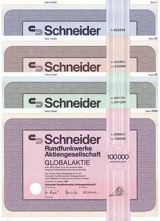 Schneider Rundfunkwerke AG (4 Stücke)
