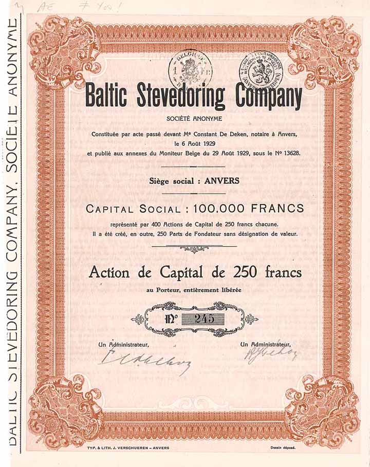 Baltic Stevedoring Co. S.A.