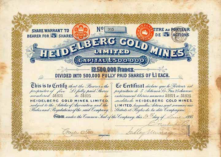 Heidelberg Gold Mines Ltd.