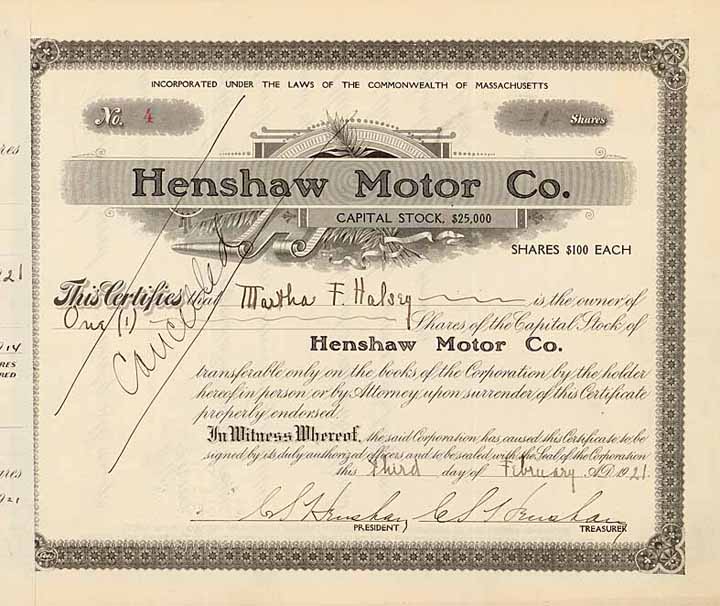 Henshaw Motor Co.