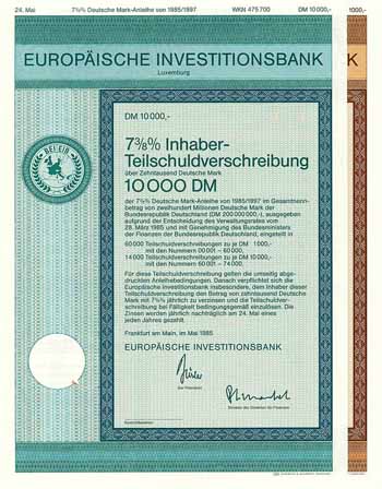 Europäische Investitionsbank Luxemburg (2 Stücke)