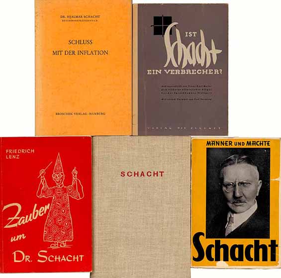 Hjalmar Schacht Literaturkonvolut