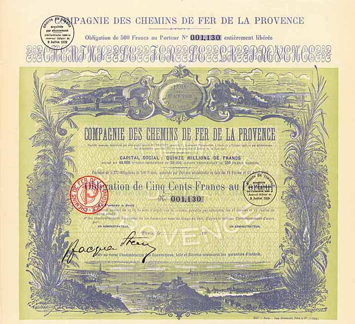 Cie. des Chemins de Fer de la Provence