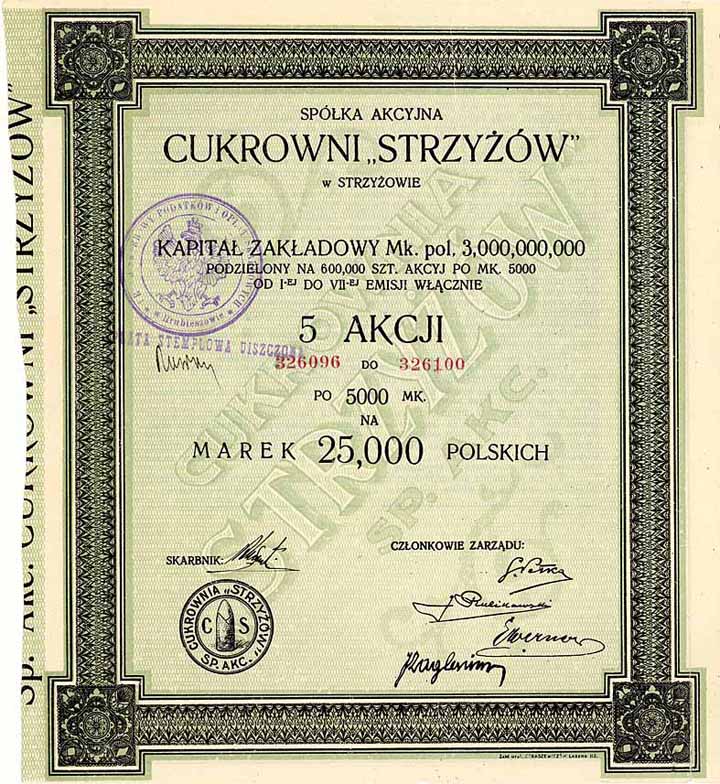 S.A. Cukrownia "Strzyzow" (AG "Zuckerfabrik Strzyzow")
