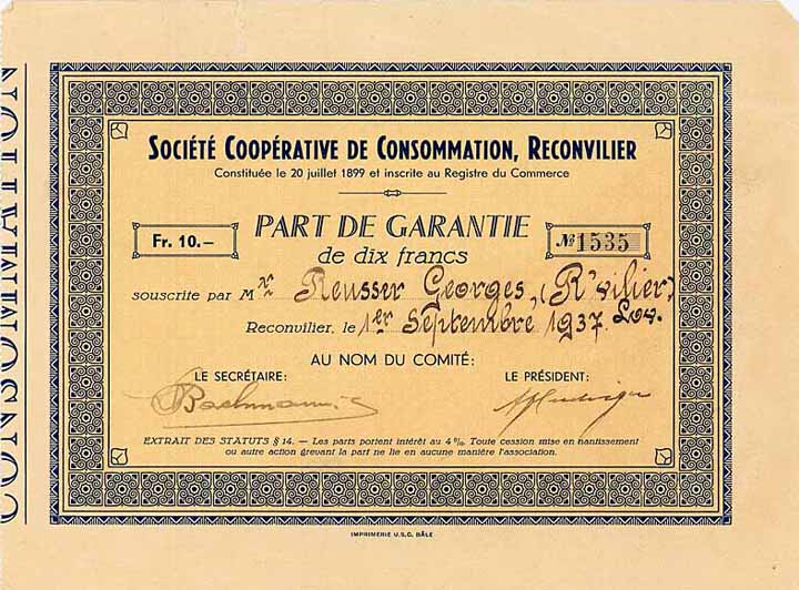 Soc. Coopérative de Consommation