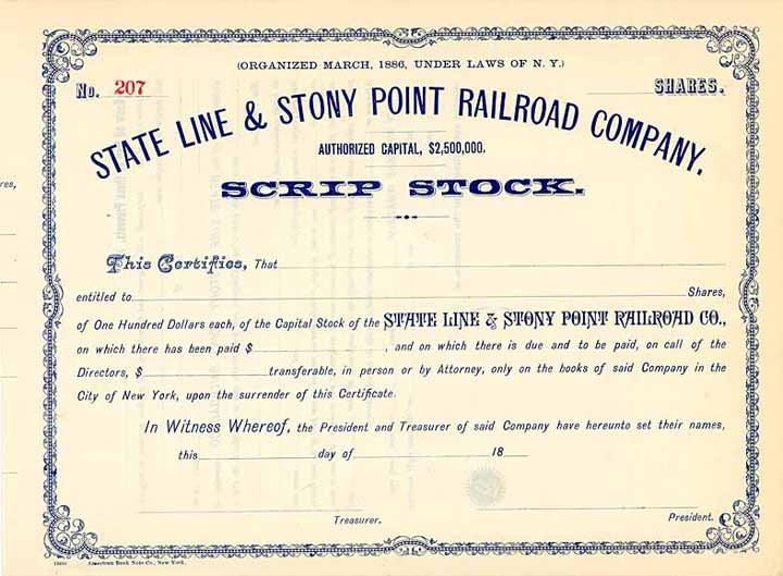 State Line & Stony Point Railroad