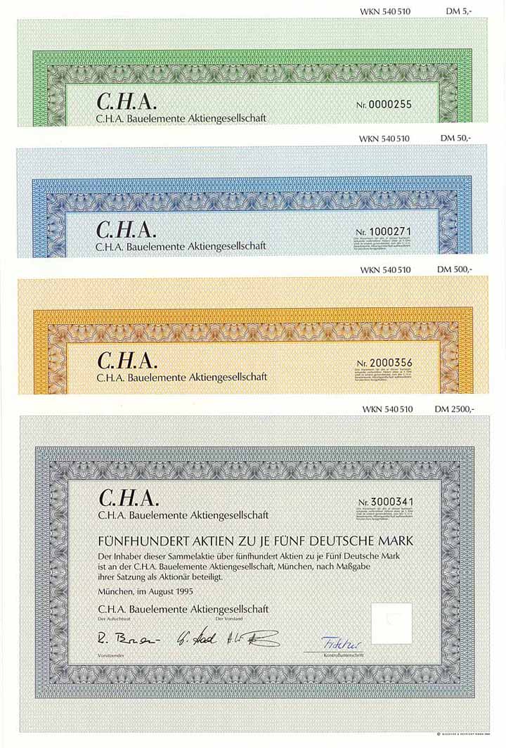 C.H.A. Bauelemente AG (4 Stücke)