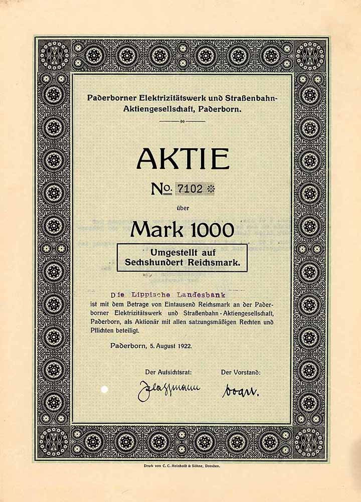 Paderborner Elektrizitätswerk und Straßenbahn-AG