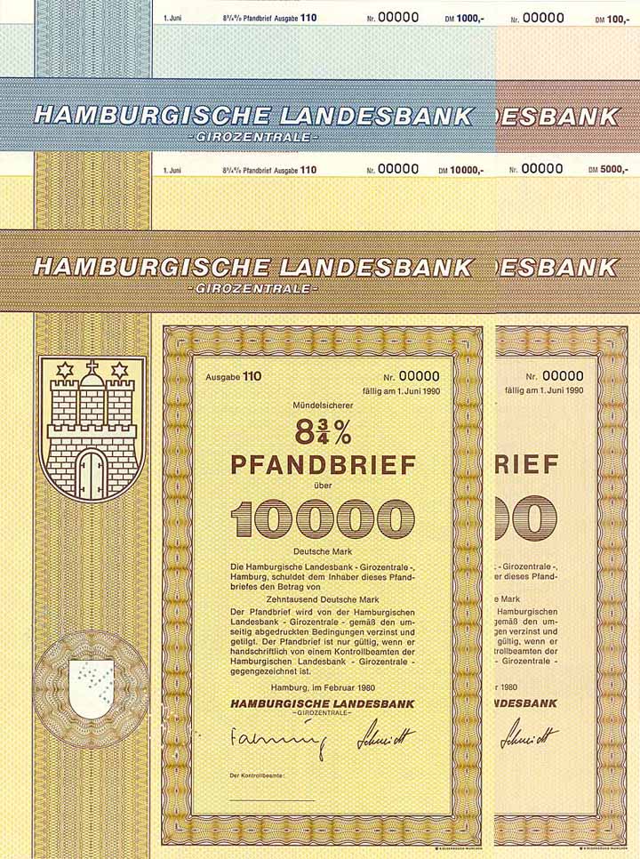 Hamburgische Landesbank - Girozentrale - (4 Stücke)