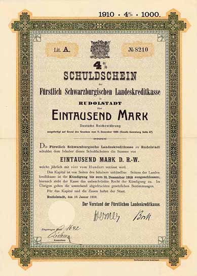 Fürstlich Schwarzburgische Landeskreditkasse