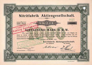 Nitritfabrik AG (mit Umstellung 1933)