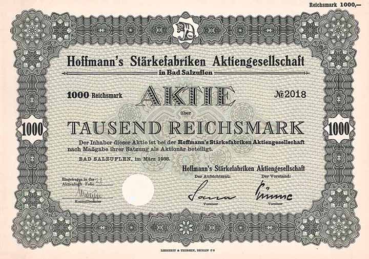 Hoffmann's Stärkefabriken AG