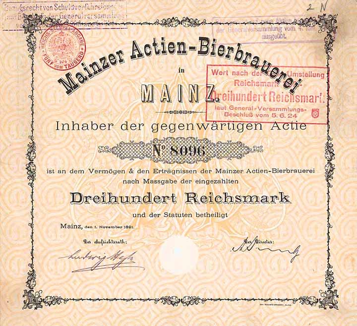 Mainzer Actien-Bierbrauerei