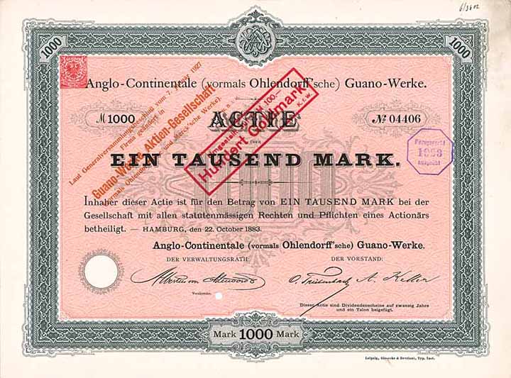 Anglo-Continentale (vormals Ohlendorff’sche) Guano-Werke