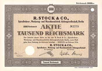 R. Stock & Co. Spiralbohrer-, Werkzeug- und Maschinenfabrik AG