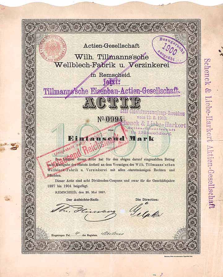 AG Wilh. Tillmanns'sche Wellblech-Fabrik u. Verzinkerei