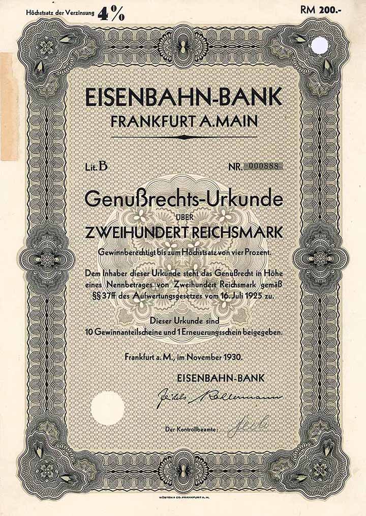 Eisenbahn-Bank