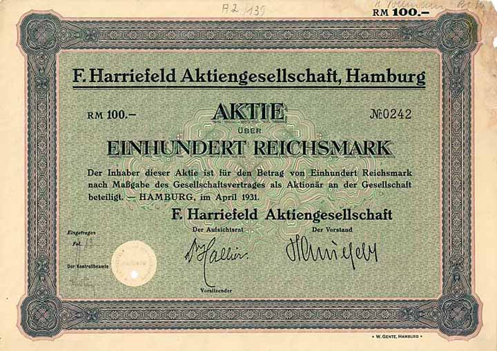F. Harriefeld AG